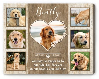 Custom Dog Photo Collage Canvas: Pet Memorial Gift