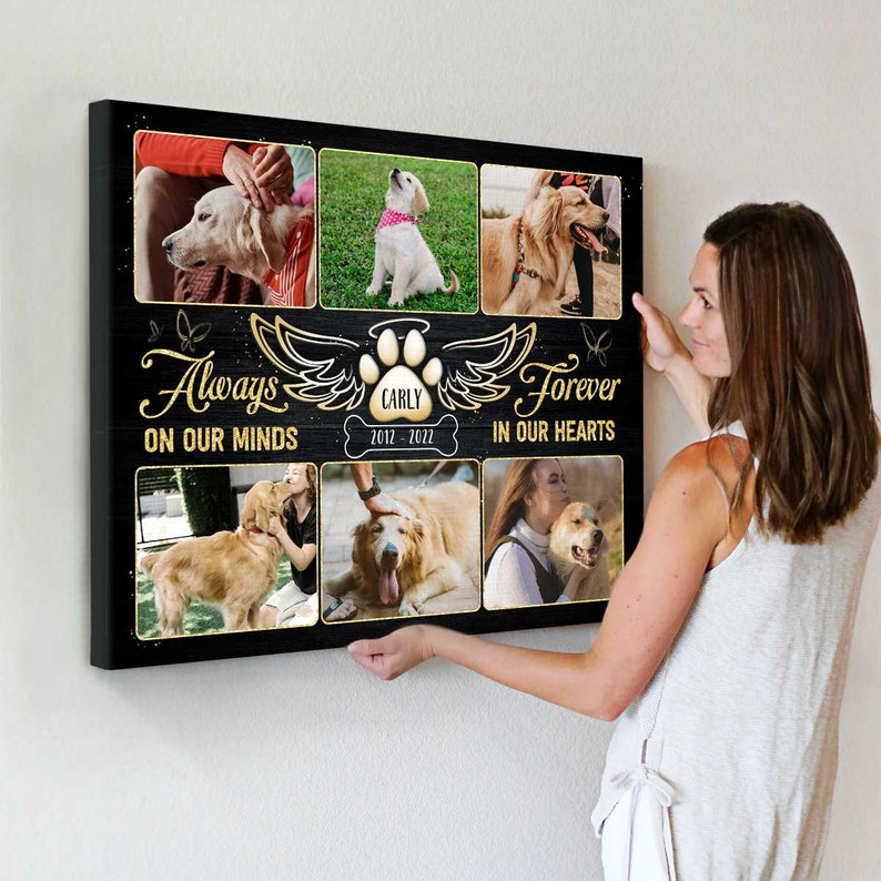Personalized Pet Memorial Photo Collage Canvas: Dog Remembrance Gift - Etsy