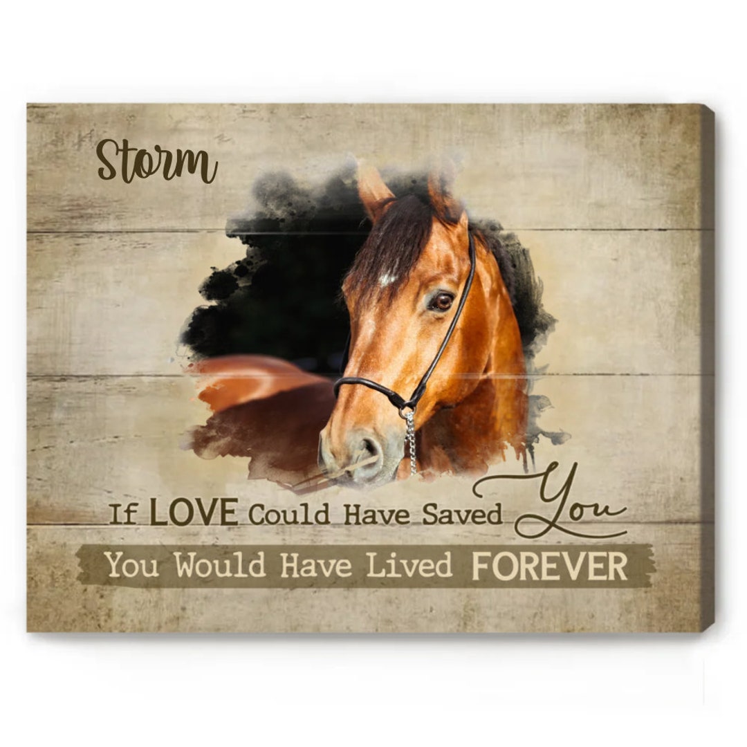 Personalized Horse Memorial Canvas, Horse Memorial Picture Frame, Horse