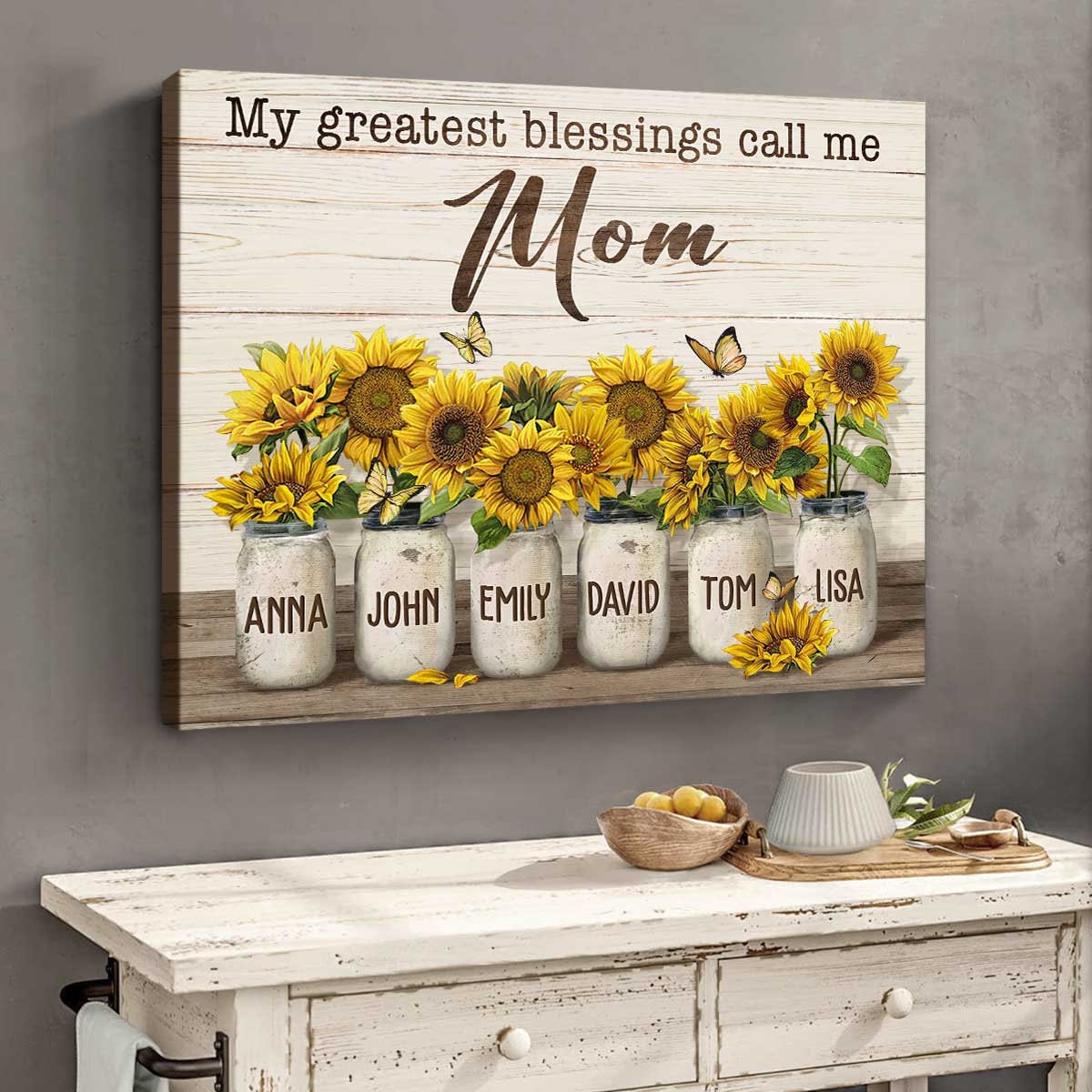 My Greatest Blessings Call Me Mom Canvas Art, Personalized Gift For Mom, Mothers  Day Gifts From Daughter - Unique Personalized Gifts & Home Decor