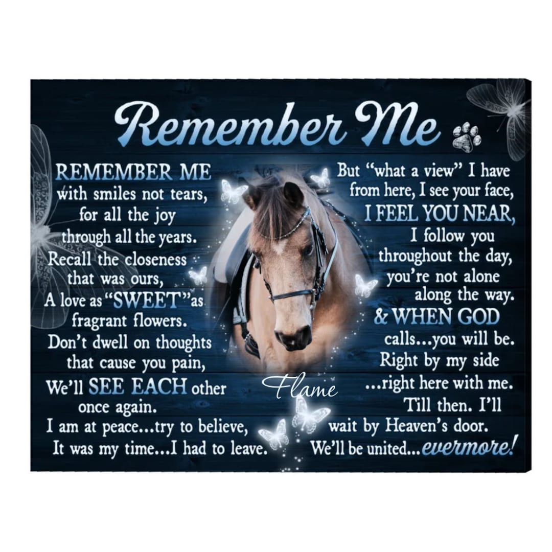 Personalized Memorial Horse/Dog Canvas - Up to 3 Pets - Memorial Gift For Dog/Horse Lover