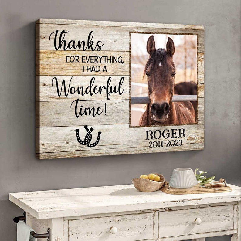 Personalized Horse Memorial Gift Horse Memorial Picture Etsy