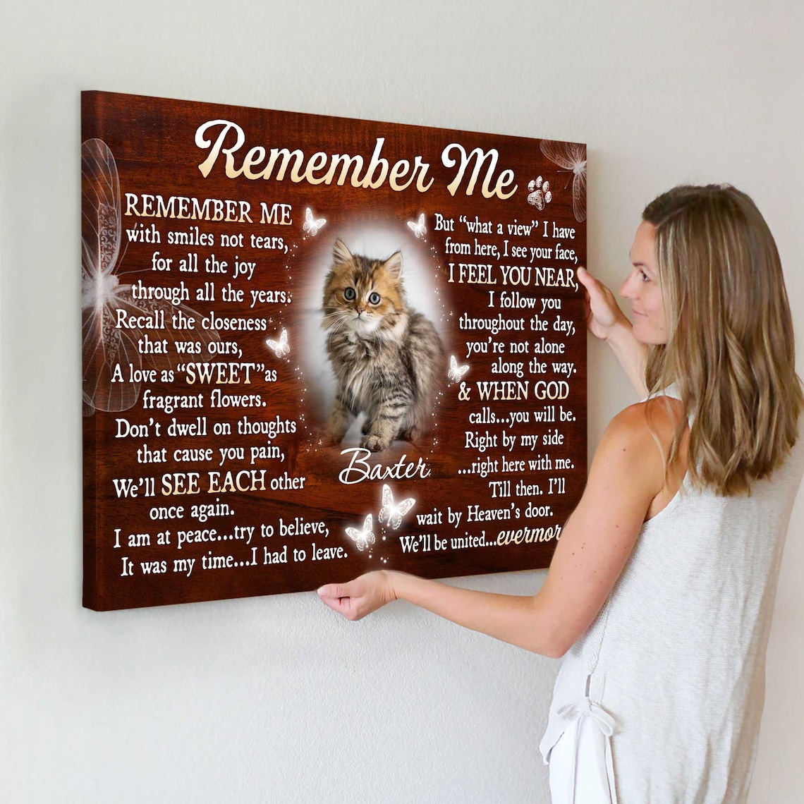 Personalized Memorial Gifts for Loss of Cat Wall Art Cat Loss Etsy