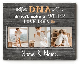 Personalized Bonus Dad Canvas: Father's Day Gifts For Stepped Up Dad