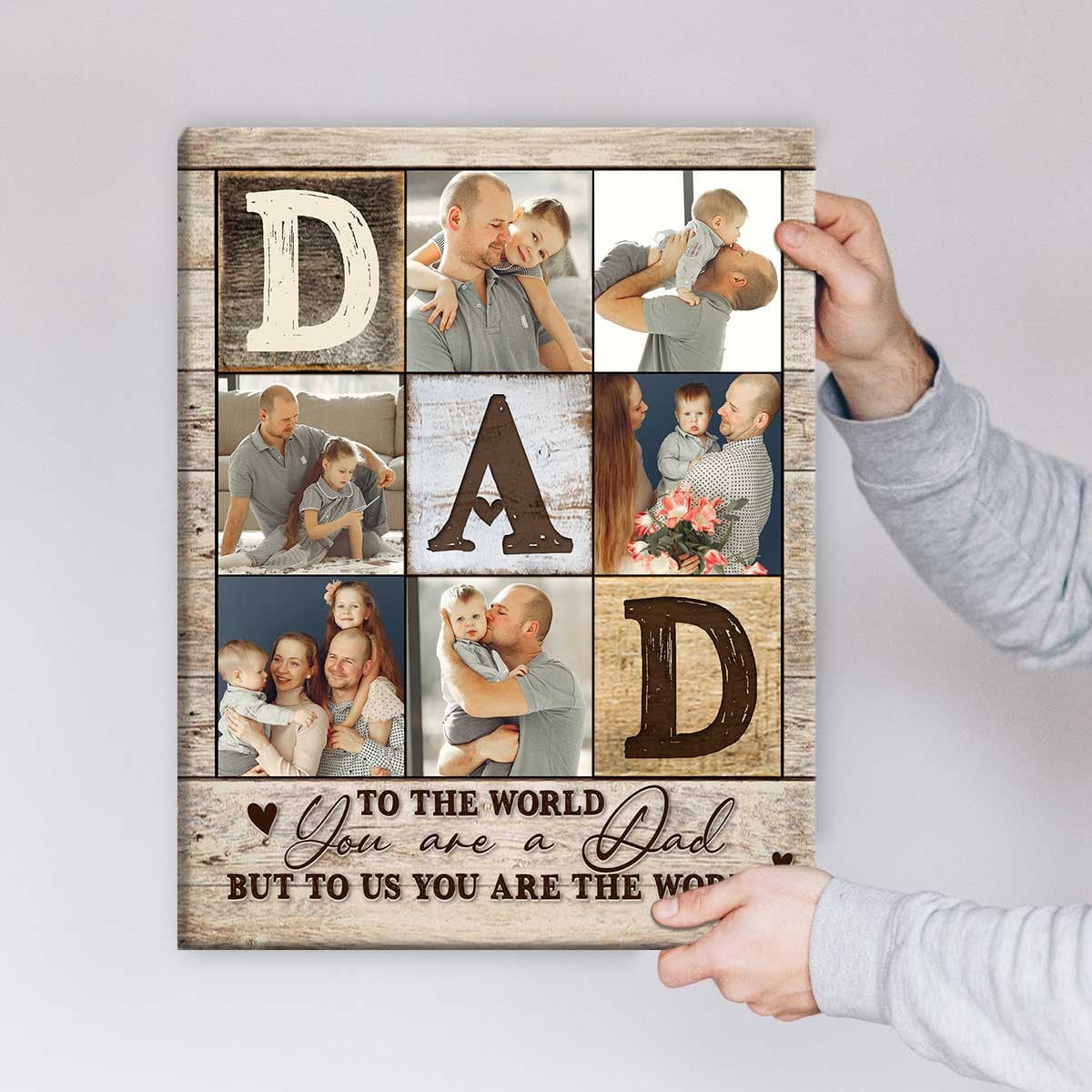 Personalized Gifts for Dad Photo Collage Canvas, Fathers Day Gifts From  Kids, Gift From Wife, Dad Birthday Gifts, Anniversary Gifts for Him - Etsy