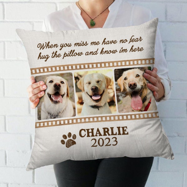 Custom Dog Memorial Pillow, Pet Loss Pillow, Sympathy Gift For Pet Loss, Custom Dog Pillow, Pet Picture Pillow, Dog Loss Gift, Cat Loss Gift
