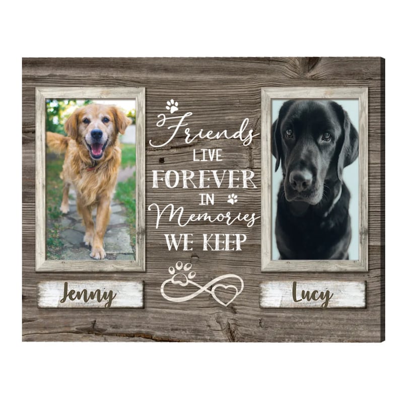 Personalized Pet Memorial Gifts Pet Memorial Canvas Sympathy Etsy