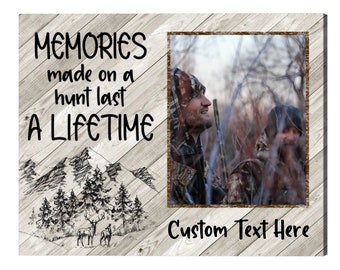 Personalized Hunting Photo Canvas: Hunting Gifts for Men, Hunter Keepsake Gift