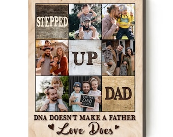 Personalized Stepdad Photo Canvas - Father's Day Gift for Bonus Dad