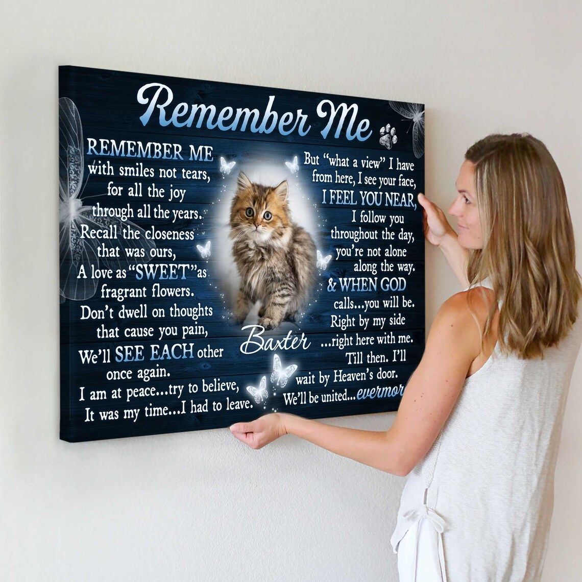 Personalized Memorial Gifts for Loss of Cat Wall Art Cat Loss Etsy