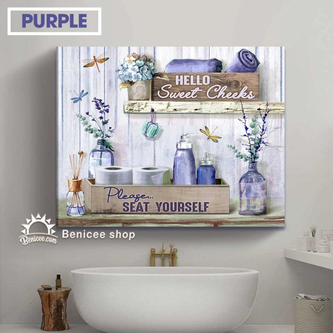 Funny Wall Art for Bathroom Bathroom Wall Decor Multi Colors Etsy