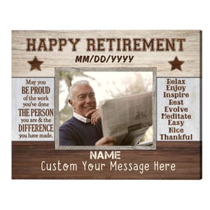 Personalized Retirement Photo Collage Canvas: Farewell Gift