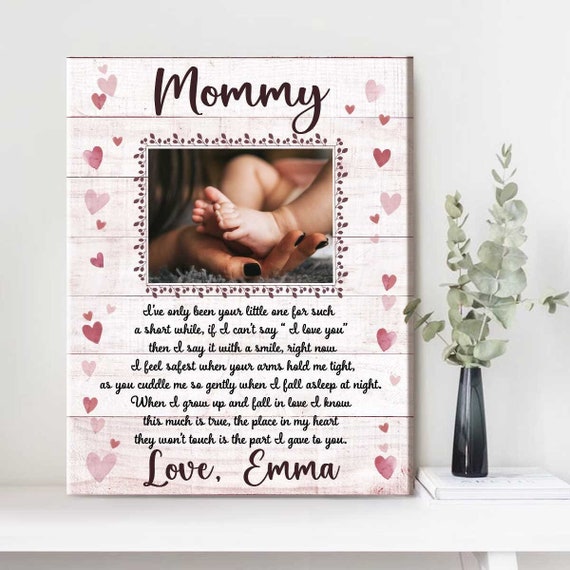 Personalized Photo Gift for New Mom Canvas, Mothers Day Gifts for New Moms, First  Time Mom Gifts, First Time Mothers Day Gifts From Husband 