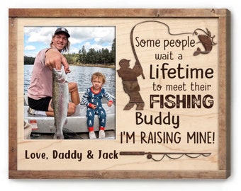 Fishing Buddy Photo Canvas, Father's Day Gifts for Fishing Dad
