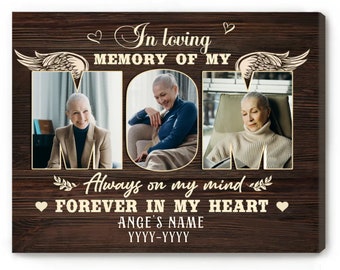 Custom Photo Memorial Canvas, Loss of Mom Gift, Sympathy Gift
