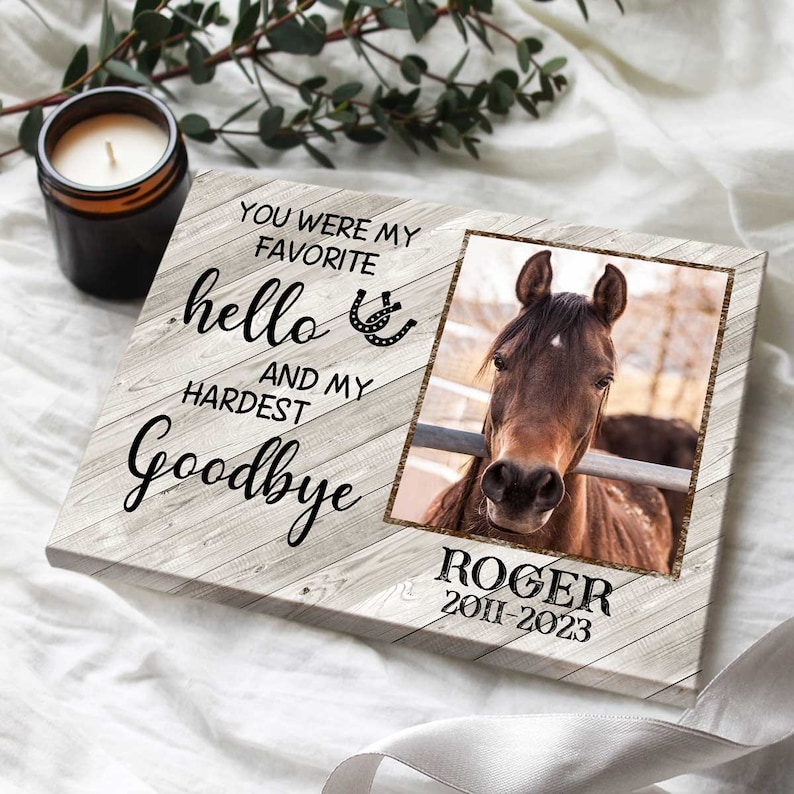Personalized Horse Memorial Gift Horse Memorial Picture Etsy