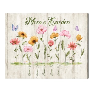 Personalized Mom&#39;s Garden Canvas: Mother&#39;s Day Floral Gift