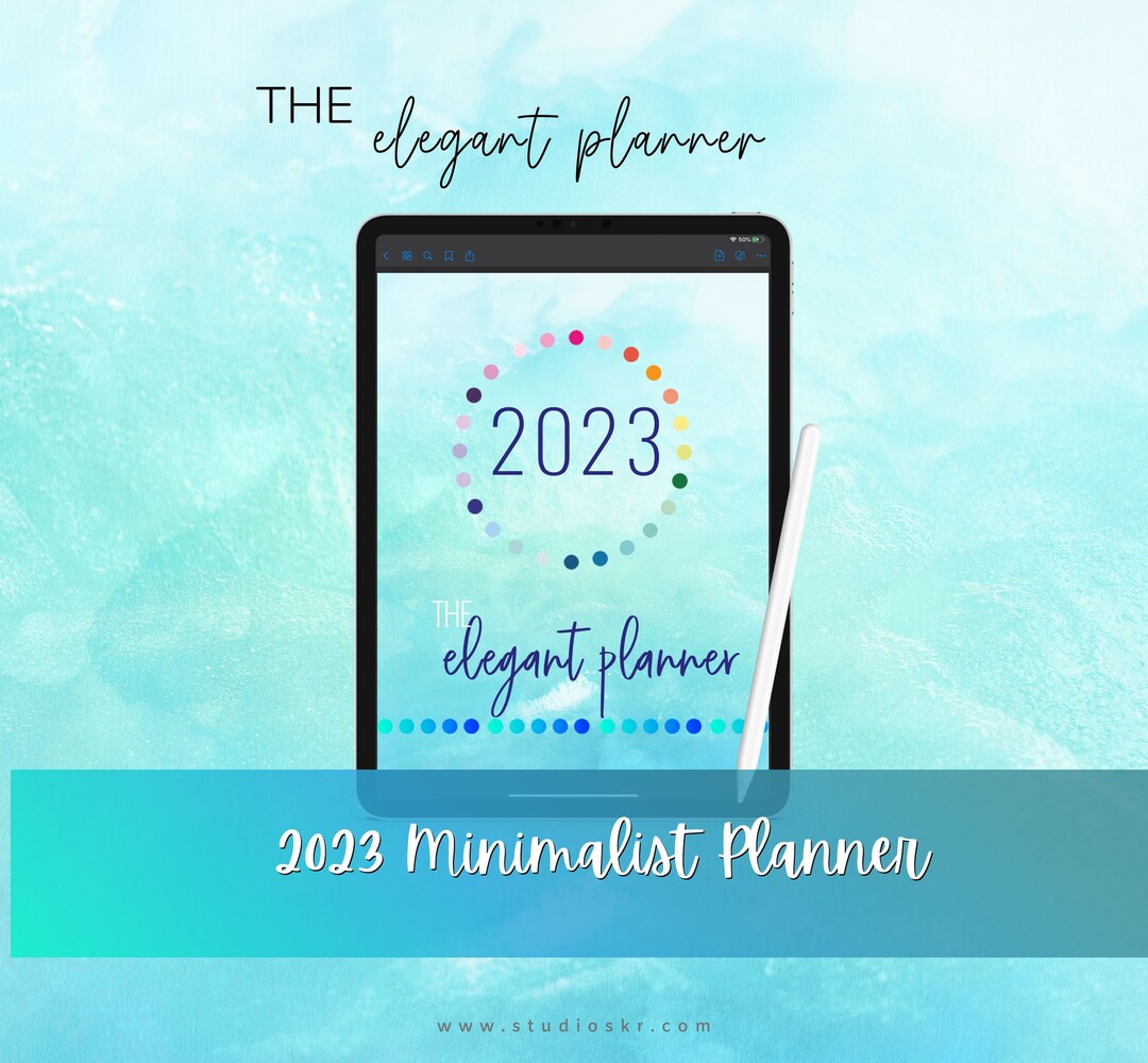 2023 Elegant Planner Printable Hyperlinked Minimalist - Etsy
