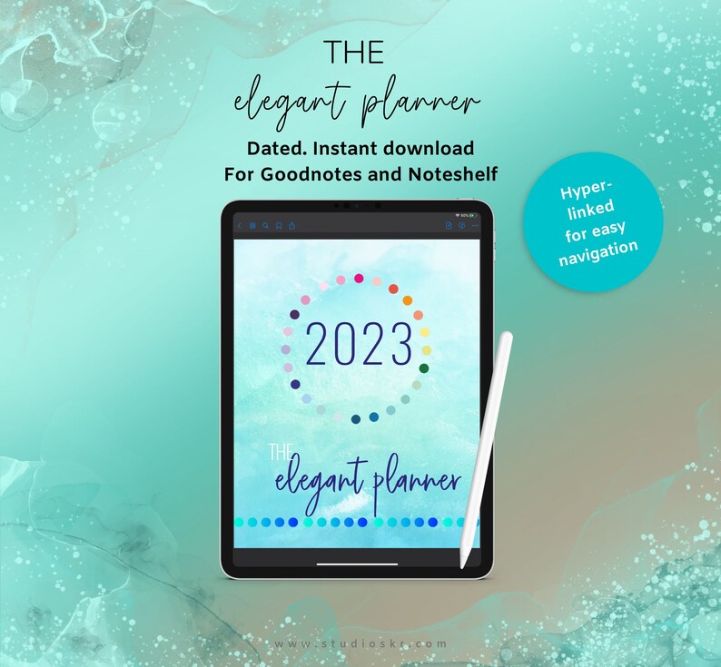 2023 Elegant Planner Printable Hyperlinked Minimalist - Etsy