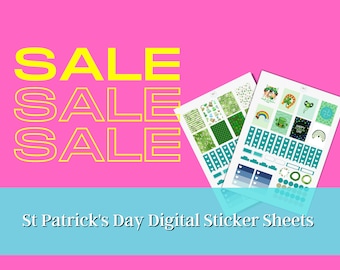 SALE ITEM | Last Minute St. Patrick's day Digital Sticker Sheets