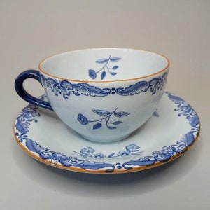 Tazza da caffè con piattino - Rörstrand OSTINDIA - anni '80