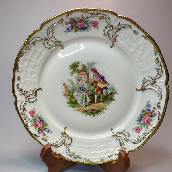 Seltene und einzigartige ROSENTHAL Sanssouci (d5) - 1 Teller D-20,5 cm - ROSENTHAL Selb-Germany Sanssouci 30-40s