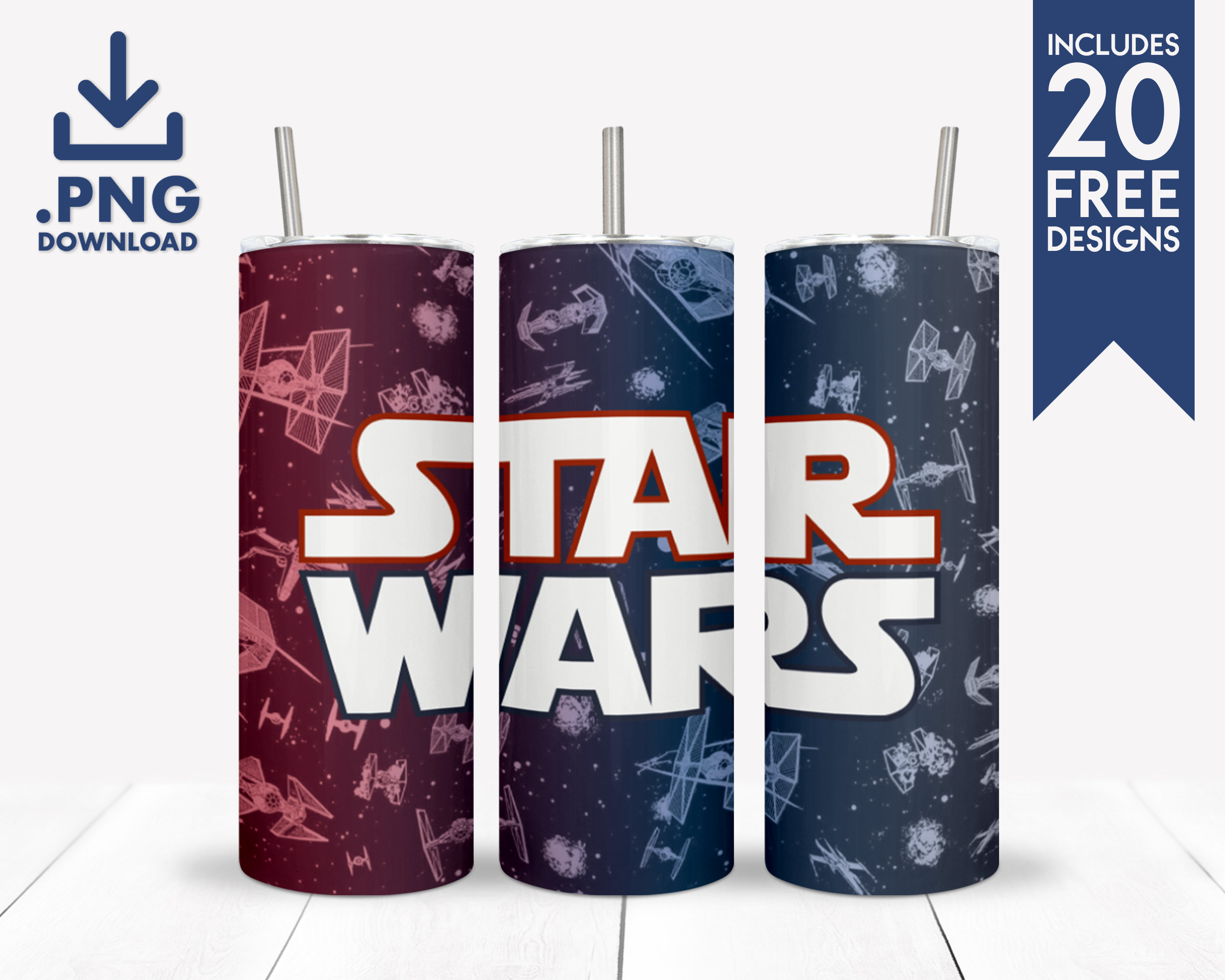 Star Wars Tumbler Wrap Starwars Gifts 20oz Skinny Etsy Canada