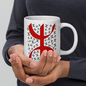 Amazigh Mug. Berber Tattoo. Amazigh Berber. Tifinagh Symbols. Yaz Design. Berber Amazigh. Amazigh White glossy mug. Amazigh Print