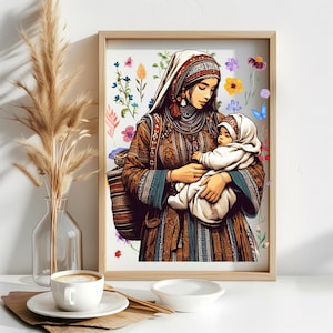 Amazigh Woman Illustration PNG Amazigh Travel Amazigh Poster Morocco Algeria Wall Art Poster Moroccan Wall Art Amazigh Woman Portrait