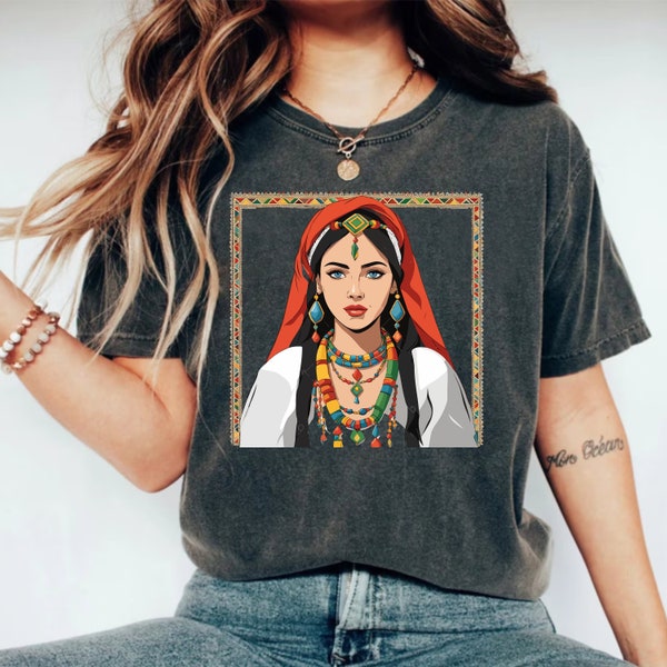 Amazigh Shirt. Cute Tifinagh Letters Shirt. Morocco Algeria Kabyle Berber Flag Design. African Tattoo Symbol Culture. Mother's Day Gift