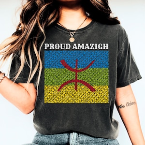 Amazigh TShirt For Men & Women. Kabyle Shirt. Yaz Symbol Shirt. Berber Shirt. Amazigh Design. Amazigh Kabyle Clothes. Amazigh Heritage Shirt