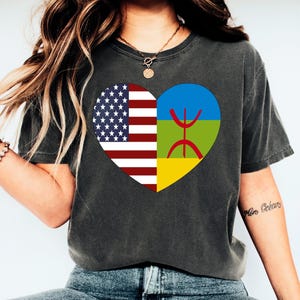 Amazigh Tshirt Amazigh American Flag Berber Tattoo Amazigh Tattoo Kabyle Dress Tifinagh Symbols Amazigh Flag Tshirt Amazigh Us Flag Shirt