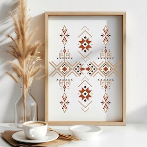 Amazigh Poster illustration Amazigh Travel Amazigh Print Poster Morocco Algeria Wall Art Poster Moroccan Wall Art Berber Tattoo African Art