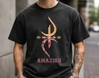 Amazigh Kleid. Amazigh Tshirt. Berber Amazigh. Yaz-Symbol. Berber Kultur. Amazigh Kleidung. Amazigh Kunst. Kabyle Kleid, Amazigh Flagge Tshirt