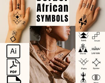 ベルベル人のタトゥーシンボル。アフリカのベルベル人のタトゥー54種類