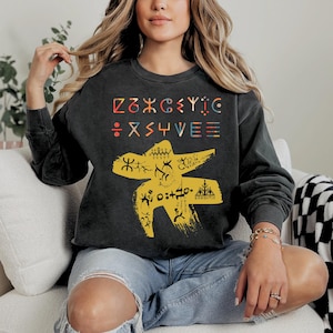 Amazigh Sweatshirt. Amazigh Berber Sweatshirt. Amazigh Design. Berber Tattoo. Amazigh Kabyle. Tifinagh Alphabet. Symbols Yaz. Amazigh Tattoo