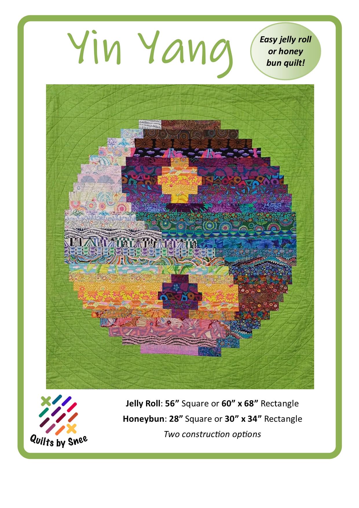 Yin Yang Quilt Pattern: Fast & Easy Strip Pieced Beginner Quilt