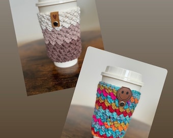 Cup cozies, tumbler covers, reusable, environmentally friendly