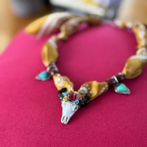 Western Cowgirl Satin Bandana Necklace