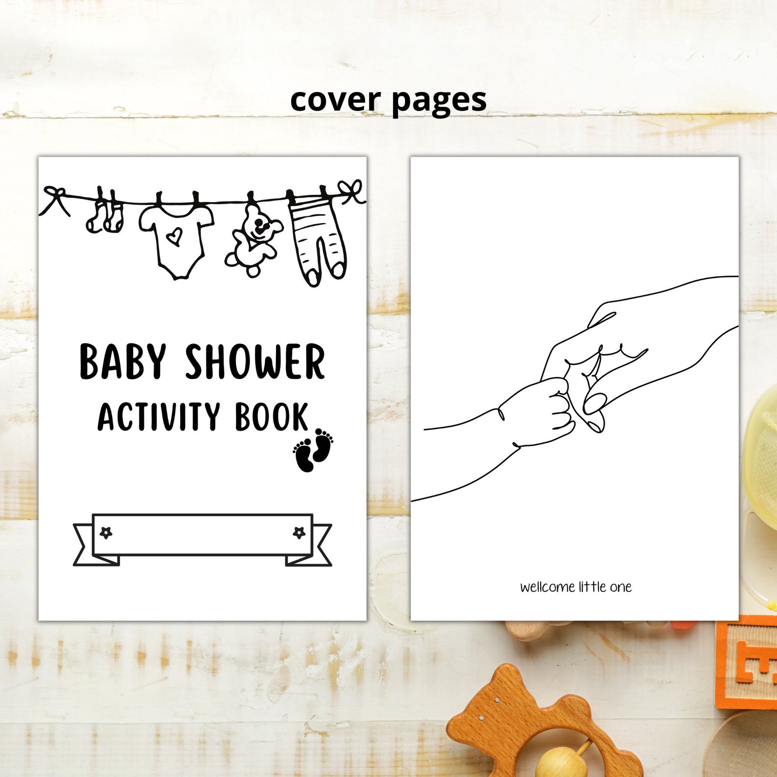 Printable Baby Shower Activity Book, Kids Busy Book - Etsy