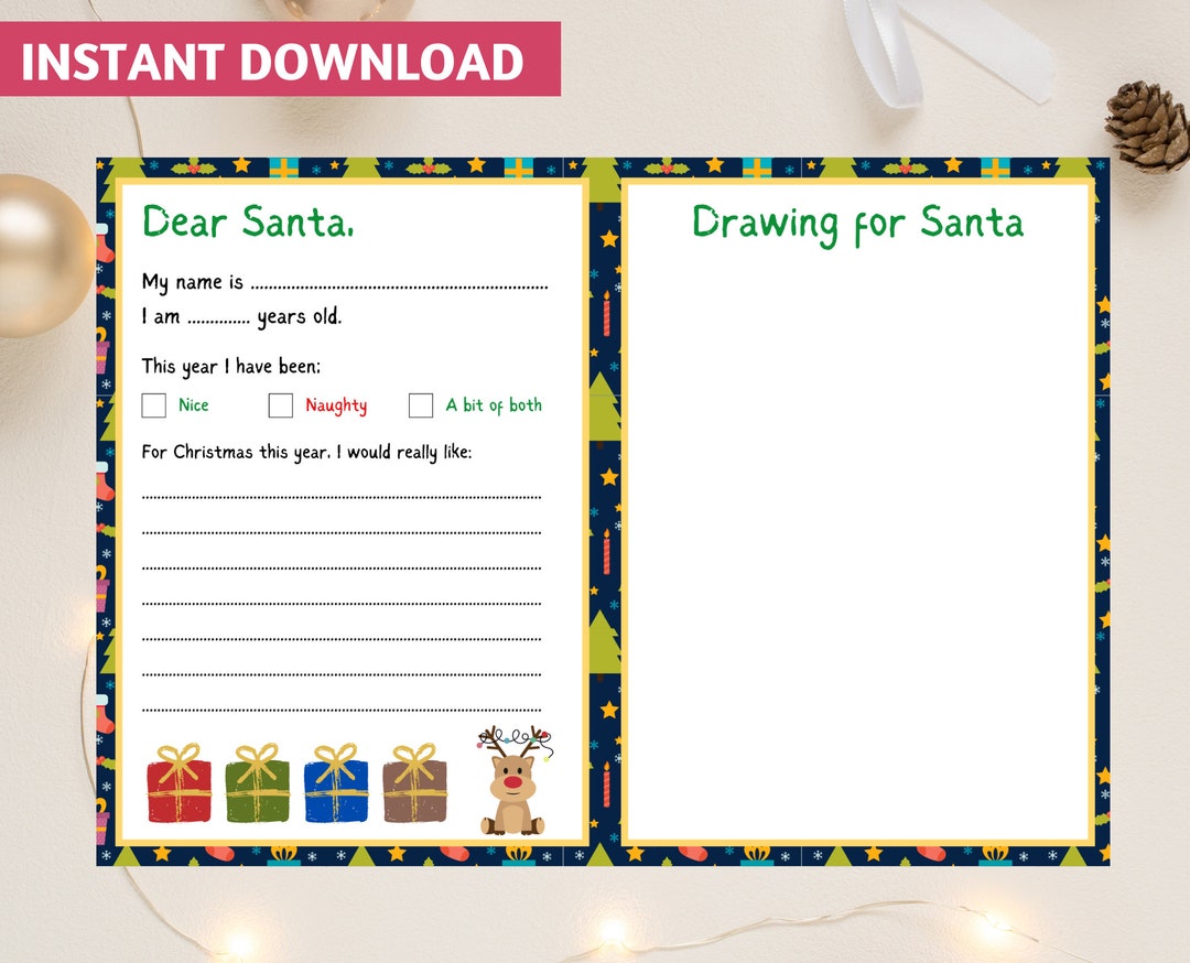 Printable Santa Letter, Letter From Santa, Christmas Printable ...