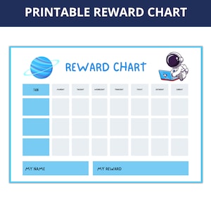 Chore Chart for Kids, Printable Behavior Chart, Breakfast Lunch Dinner Reward Chart