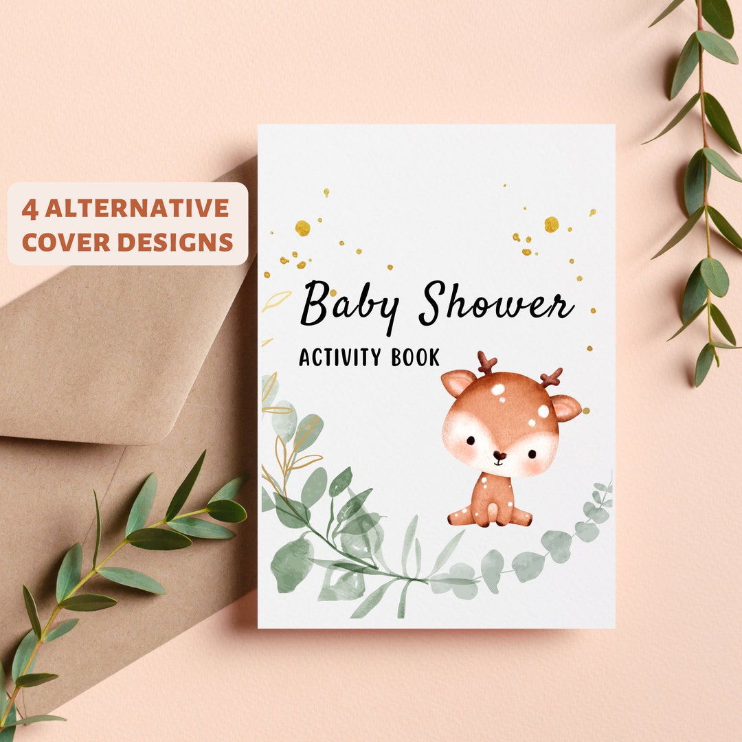 Printable Baby Shower Activity Book, Colorful Baby Shower, Activity ...