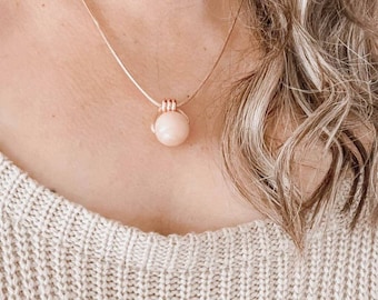 breastfeeding Necklace Rose Gold/Nursing jewelry, pearl feeding necklace for mum gift, Breastfeeding chain/fiddle pendant/Babywearing aid