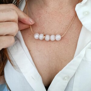 silicone pearl effect beaded bar necklace for nursing mums, fiddle pendant
