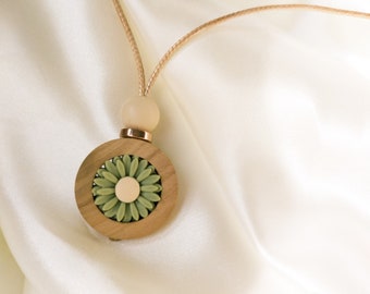 Collier d’allaitement Green Fiddle, cadeau d’allaitement personnalisé pour maman et bébé, accessoire de port de bébé inspiré du halo de fleurs