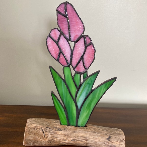 Immer in Blüte - Glasmalerei-Tulpen-Blumenstrauß - in verschiedenen Farben