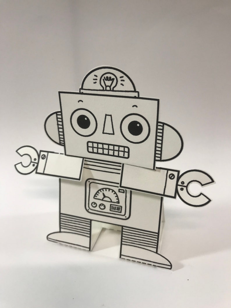 Printable Paper Robot - Etsy