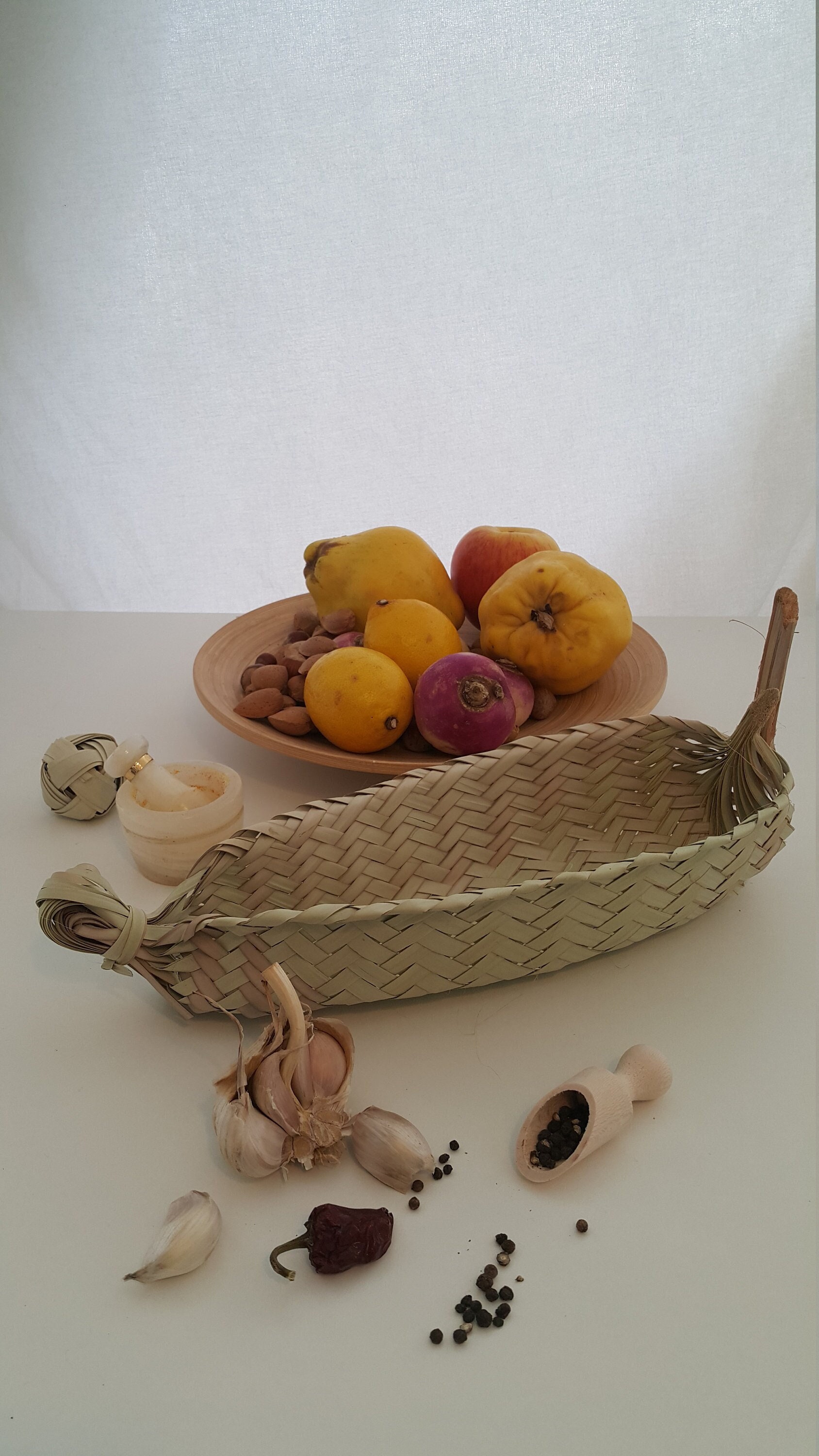 Panier, Corbeille Osier à Fruits ou Pain, Panier Tissé en Paille