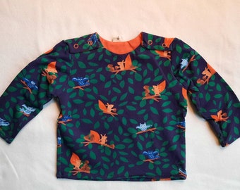 Langarmshirt, Eichhörnchen, Größe 74